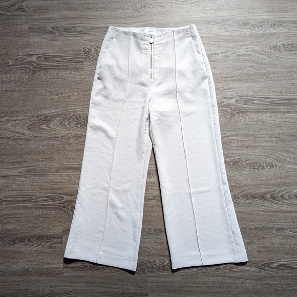 Wilfred Cropped Wide Leg Trousers | Cream - Picture 1 of 5